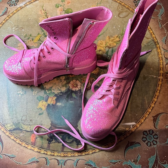 Club Exx glitter boots pink size 10 never worn - Picture 4 of 4